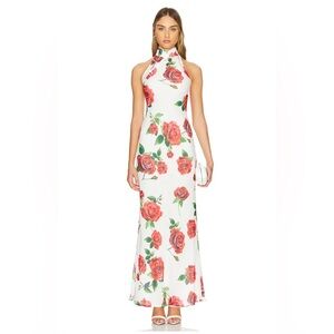 SAU LEE GLADYS ROSA SHEER DRESS